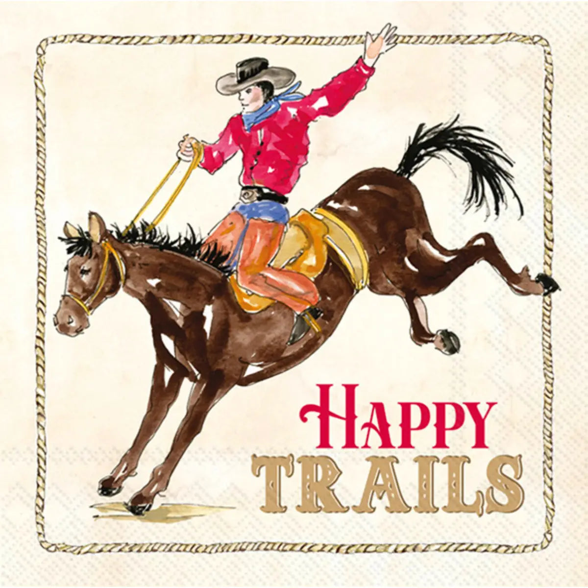 Boston International Cocktail Napkins: Happy Trails