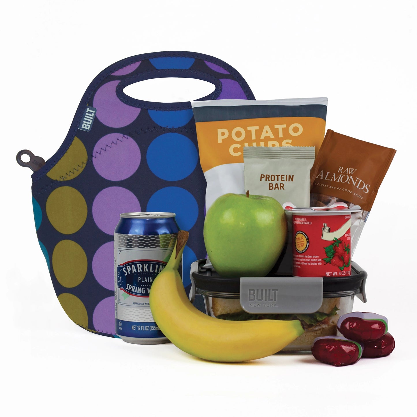 Built NY Gourmet Getaway Lunch Tote: Plum Dot