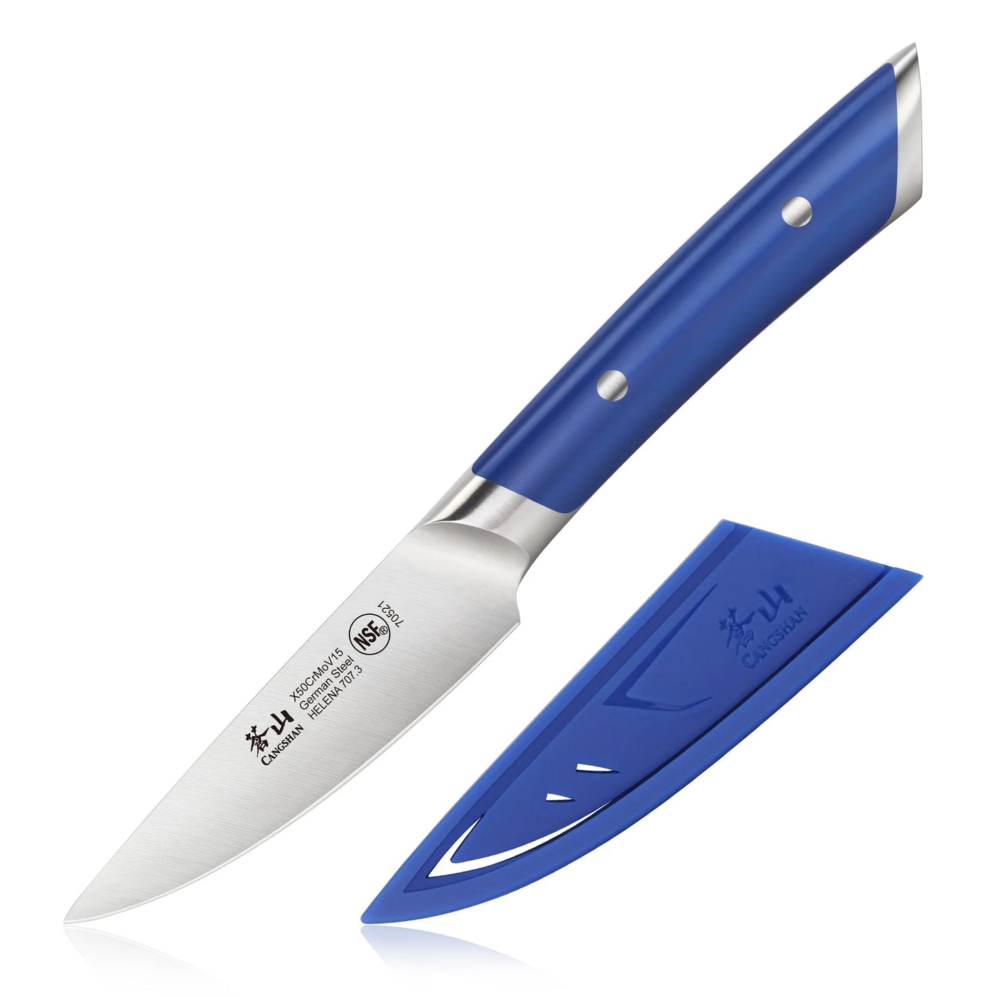 Cangshan Helena 3.5" Paring Knife w/Sheath, Blue