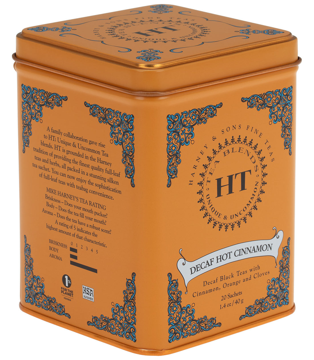 Harney & Sons Tea: Decaf Hot Cinnamon Spice, Tin of 20 Sachets