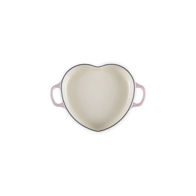 Le Creuset Heart Collection Shallow Cocotte: 1.25 QT, Chiffon Pink