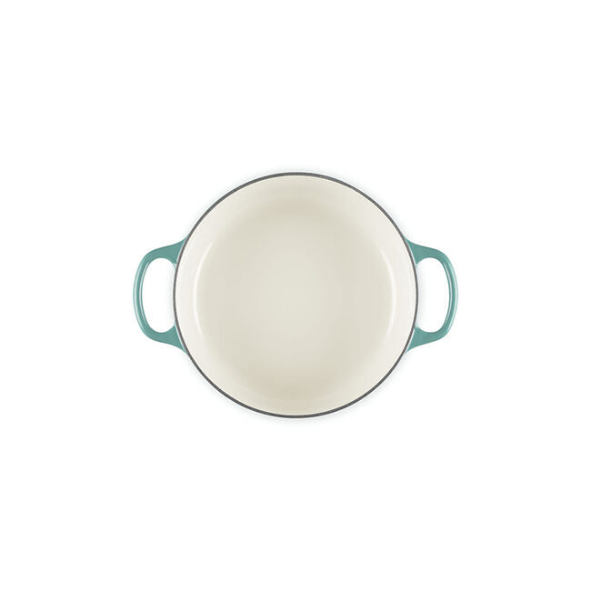 Le Creuset Round Wide Dutch Oven: 3.5 QT, Bleu Riviera