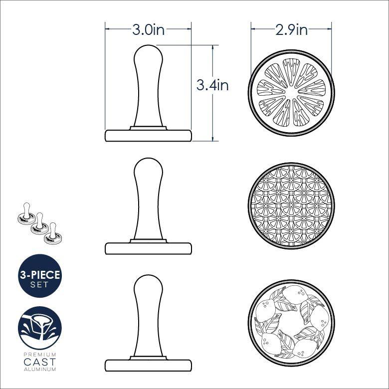 NordicWare Cookie Stamps (Set of 3): Citrus