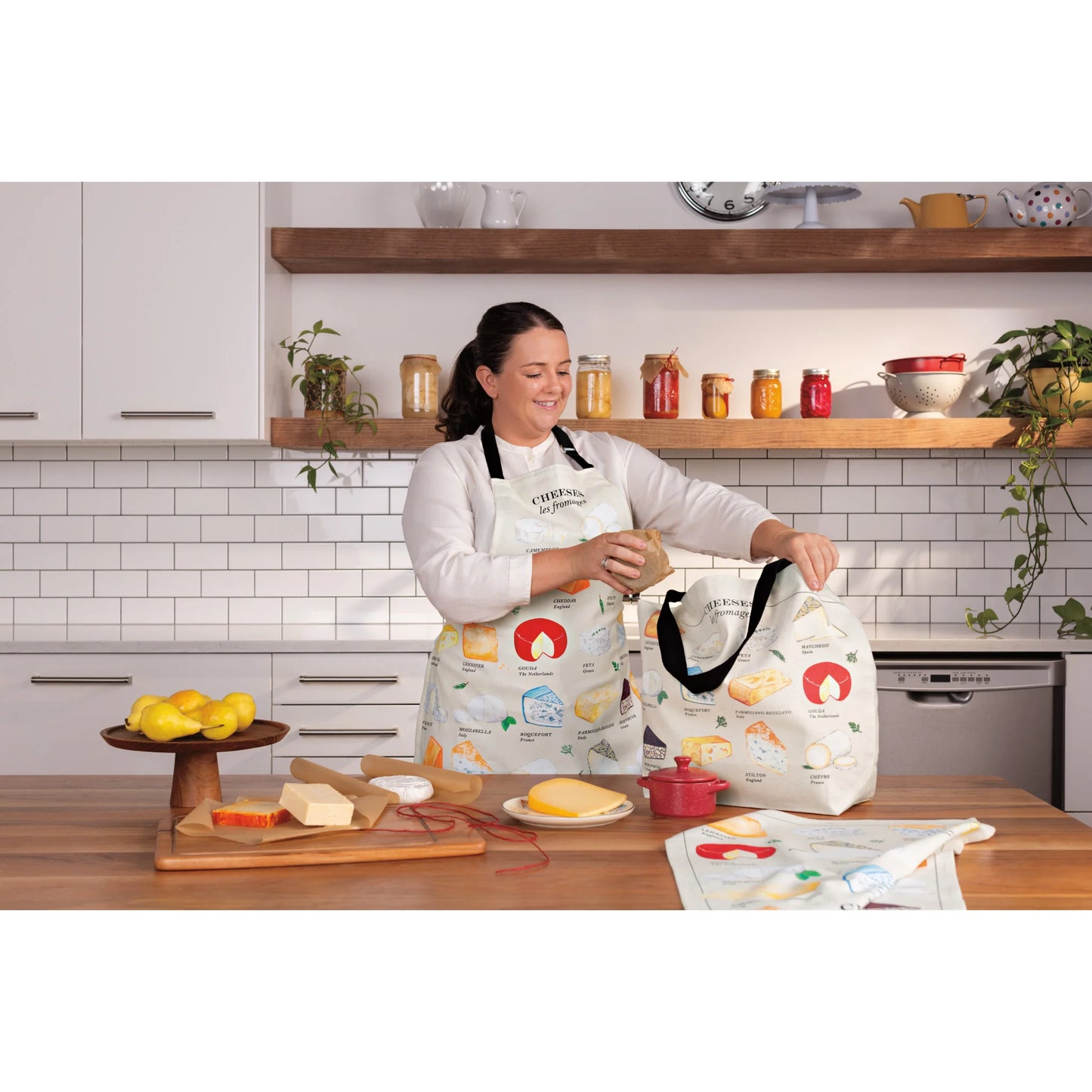 NOW Designs Dishtowel: Les Fromages