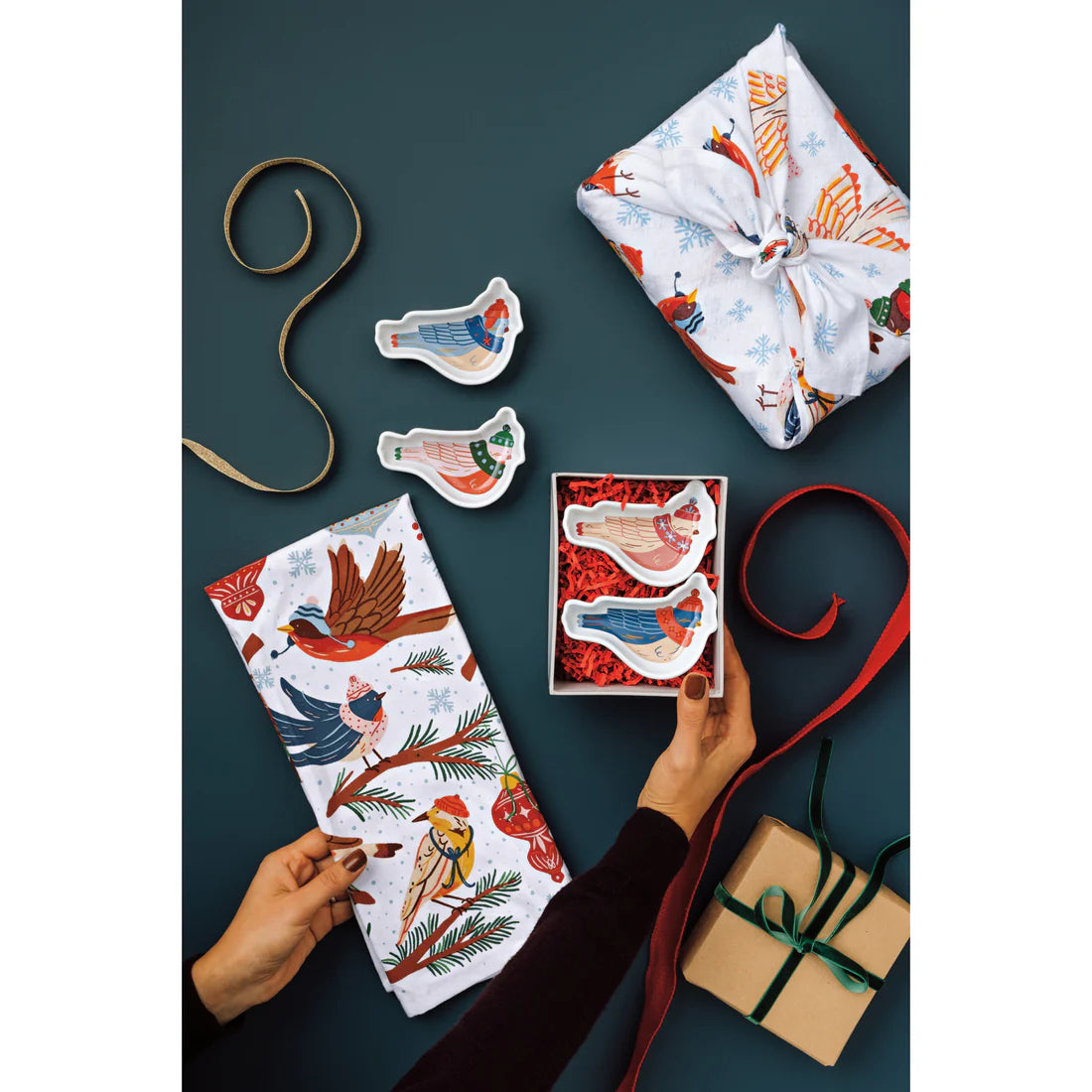 NOW Designs Floursack Towels (Set of 3): Baker's, Season's Tweetings