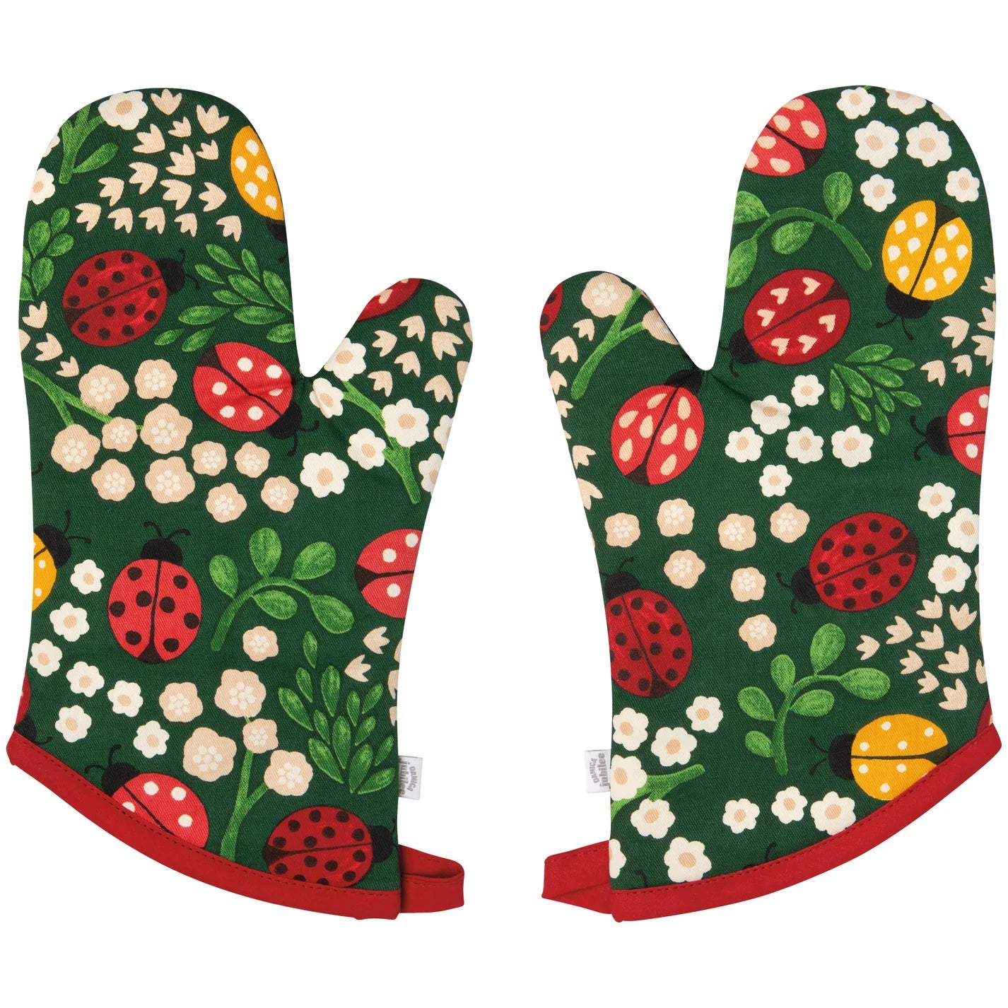 NOW Designs Oven Mitts (Set of 2): Ladybugs