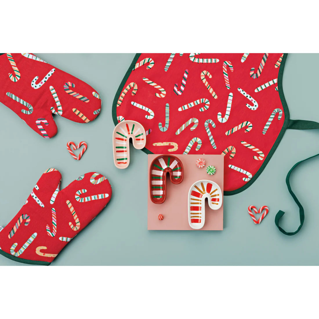 NOW Designs Oven Mitts (Set of 2): Merry Mints