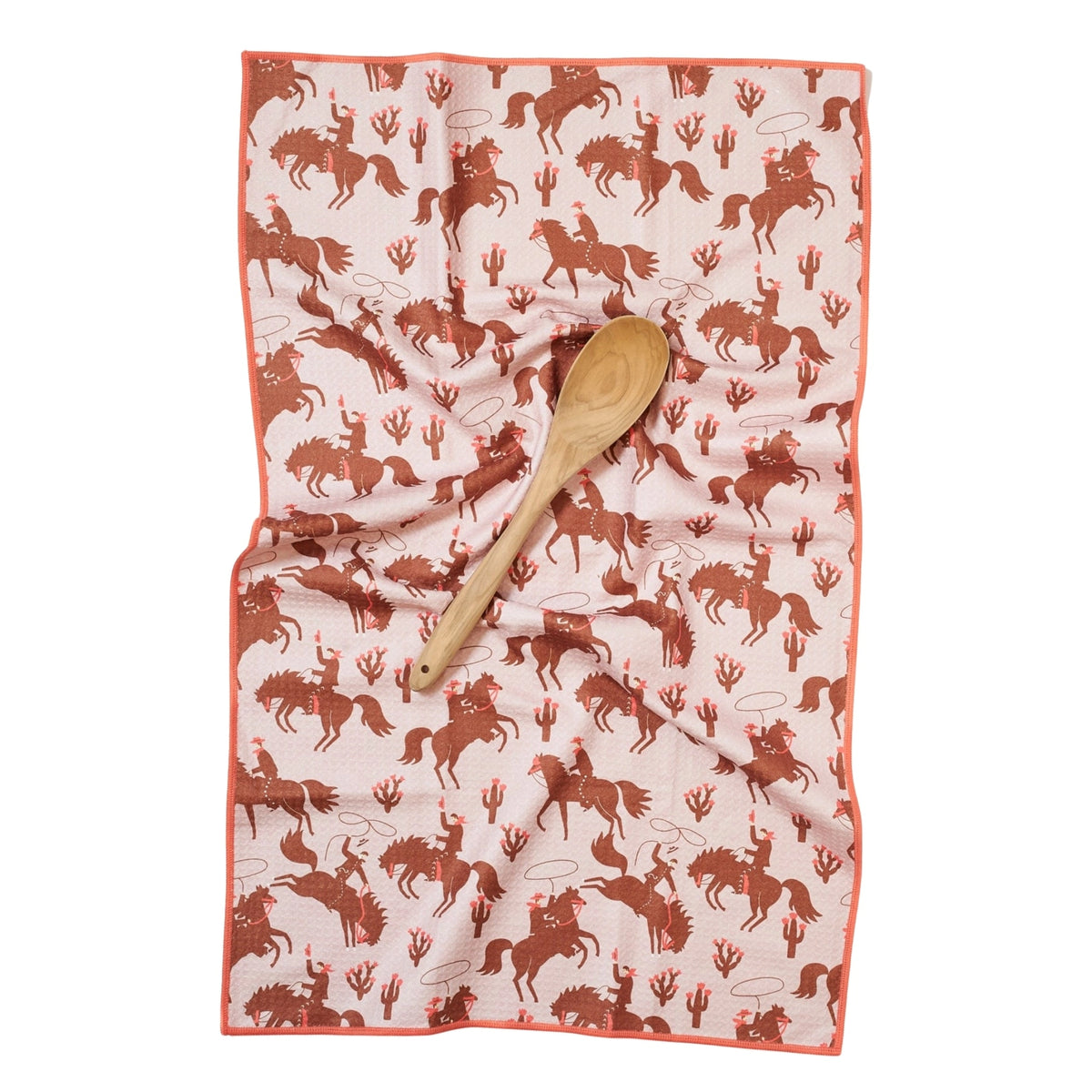 Once Again Home Anywhere Towel, Reversible: Rodeo, Coral