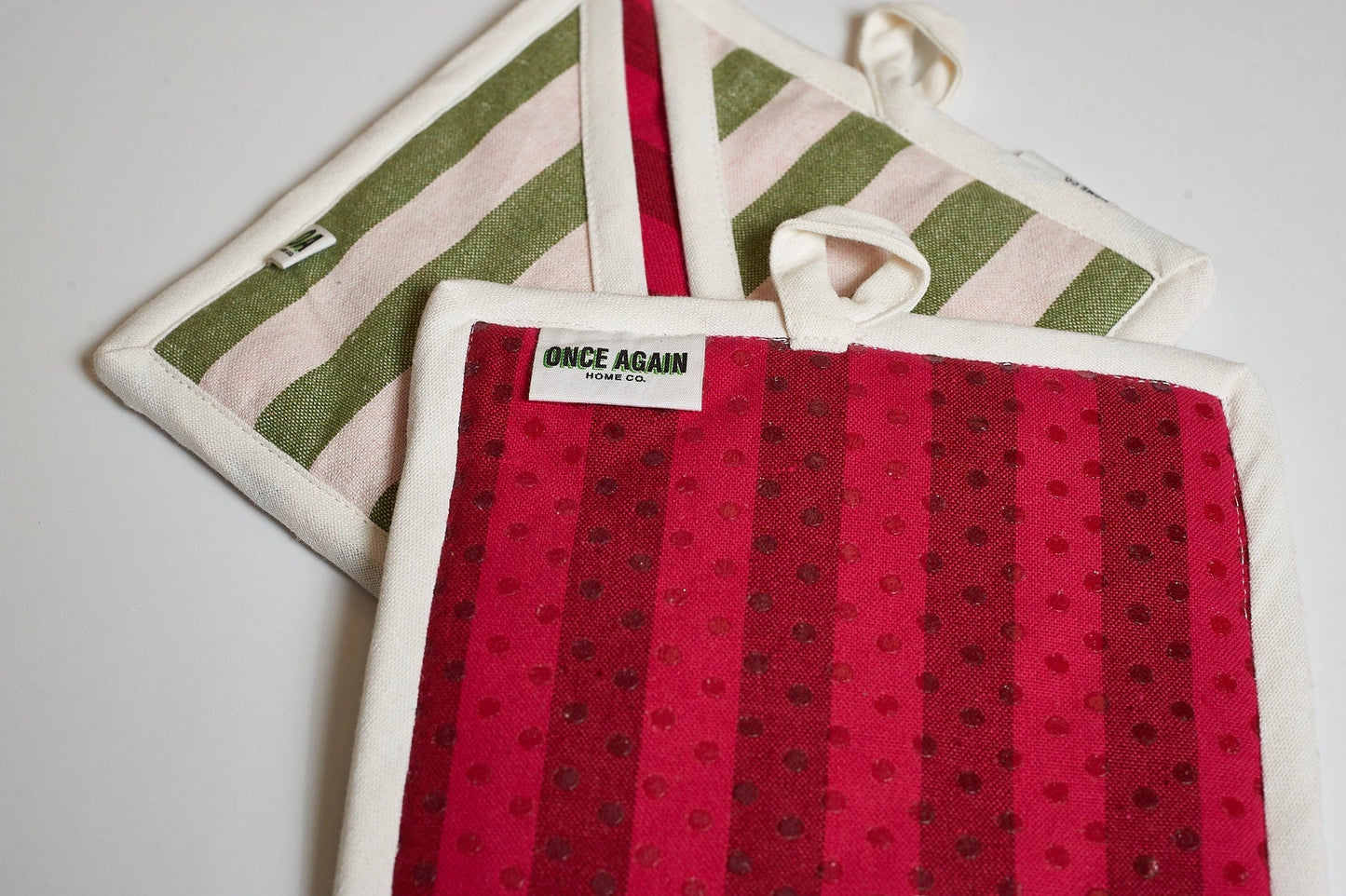 Once Again Home re:heat Potholders (Set of 2): Olive
