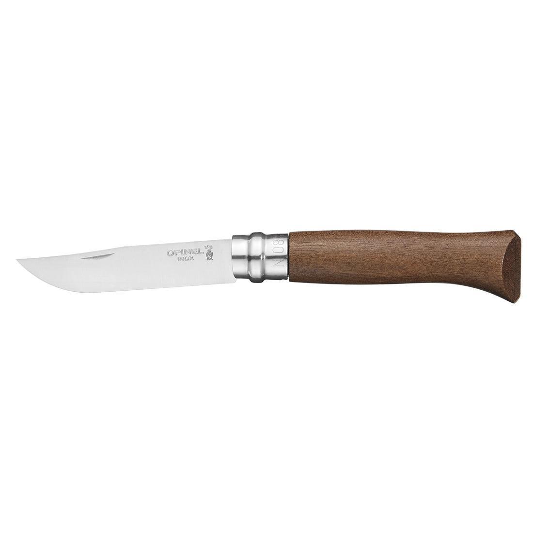 Opinel N°8 Stainless Steel Pocket Knife: Walnut