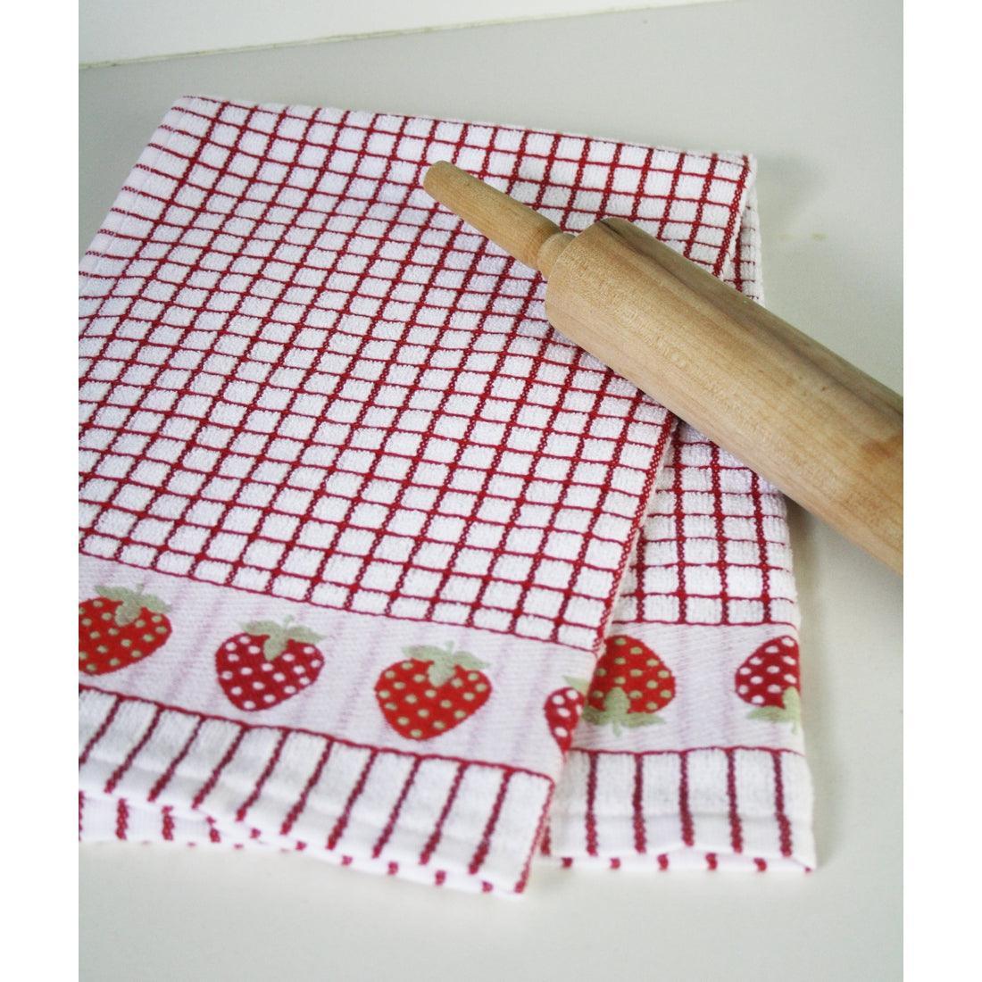 Samuel Lamont Poli-Dri Jacquard Tea Towel: Strawberries