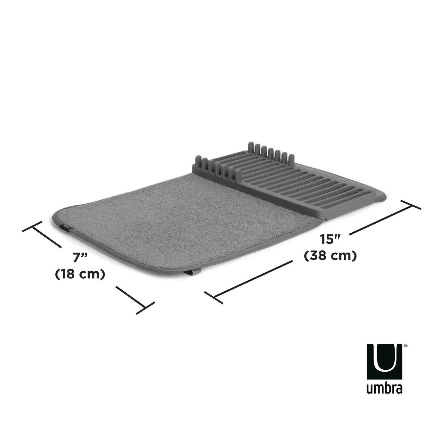 Umbra Udry Mini Dish Rack with Drying Mat