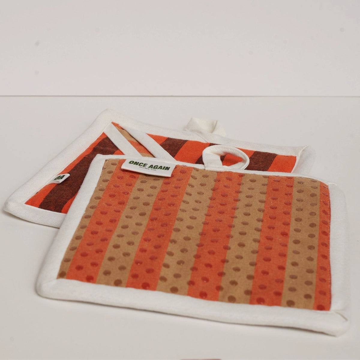 Once Again Home re:heat Potholders (Set of 2): Rust
