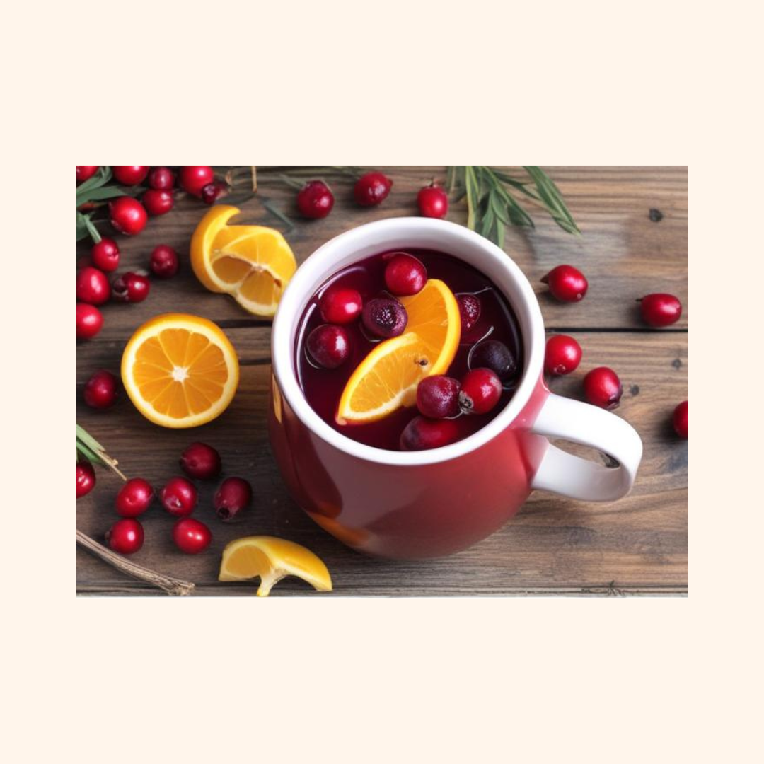 Spiced Cranberry Orange Cider Mocktail with a Cozy Twist