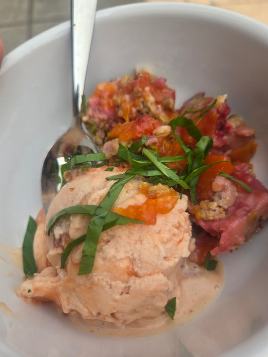 Peach Swirl Ice Cream