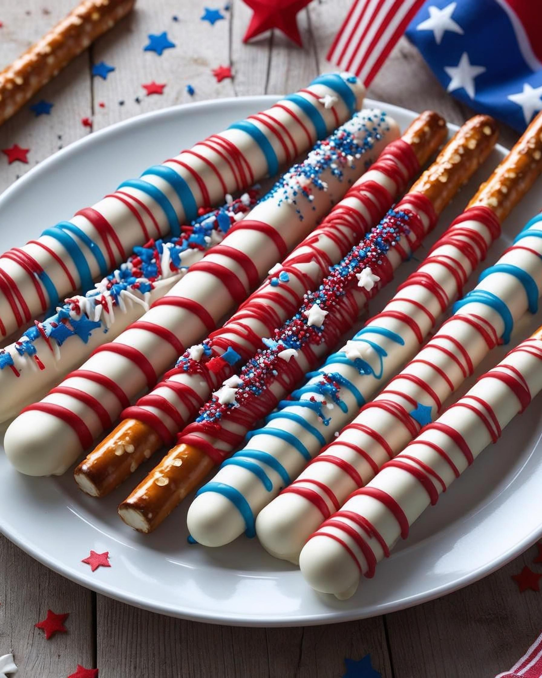 4th of July Firecracker Pretzel Rods