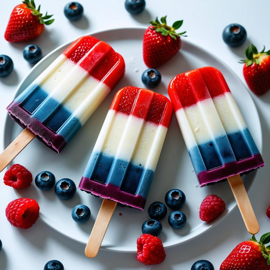 Patriotic Fruit Popsicles