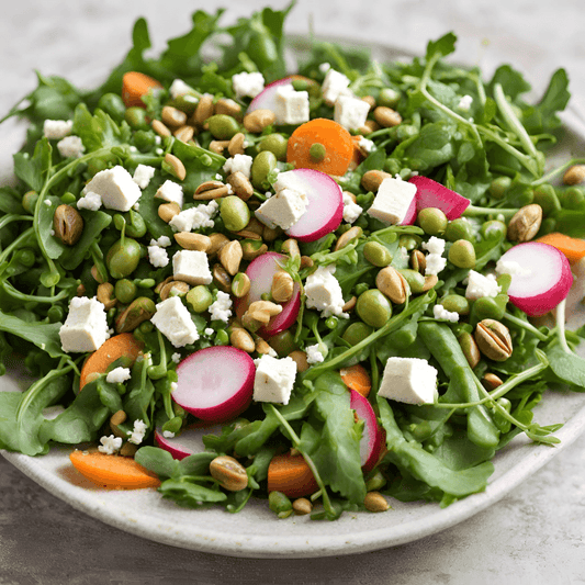 Bright Spring Salad with Basil Lemon Vinaigrette