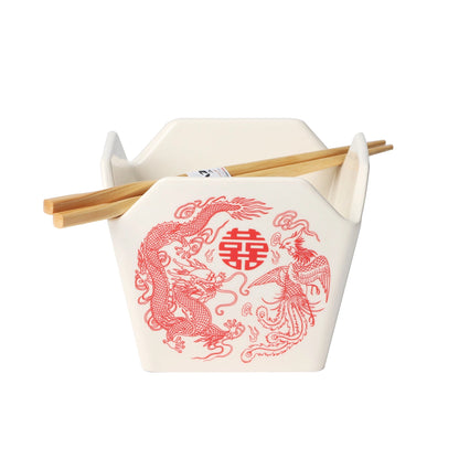 Urban Tokyo 'Takeout' Noodle Bowl with Chopsticks: 16 oz., Phoenix