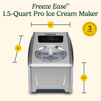 Cuisinart Freeze Ease 1.5QT Pro Ice Cream Maker