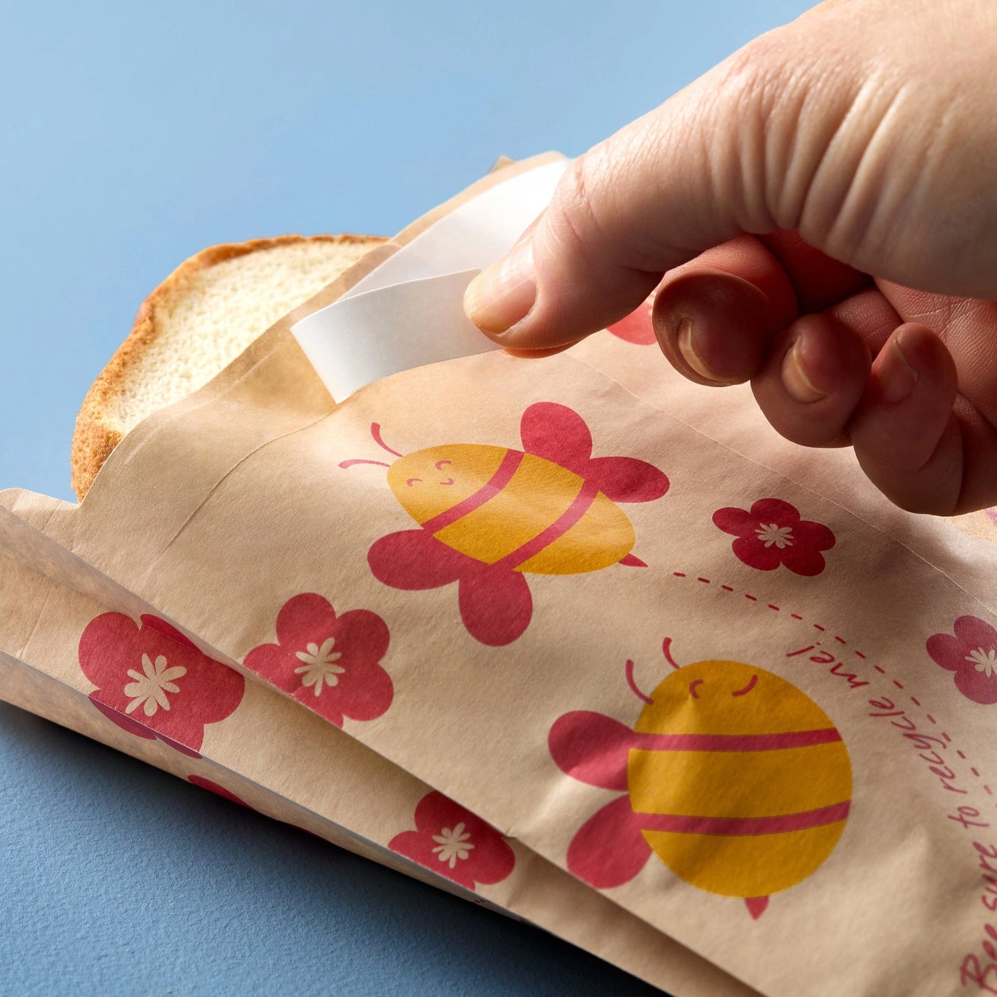 Stasher Recyclable Paper Sandwich Bags (50-count): Bee