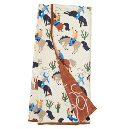 Once Again Home Anywhere Towel, Reversible: Rodeo, Multi