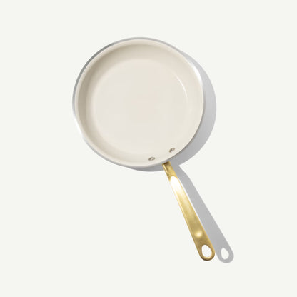 MADE IN® CeramiClad™ 2.0 Non-stick Fry Pan: 10", Antique Brass Handle