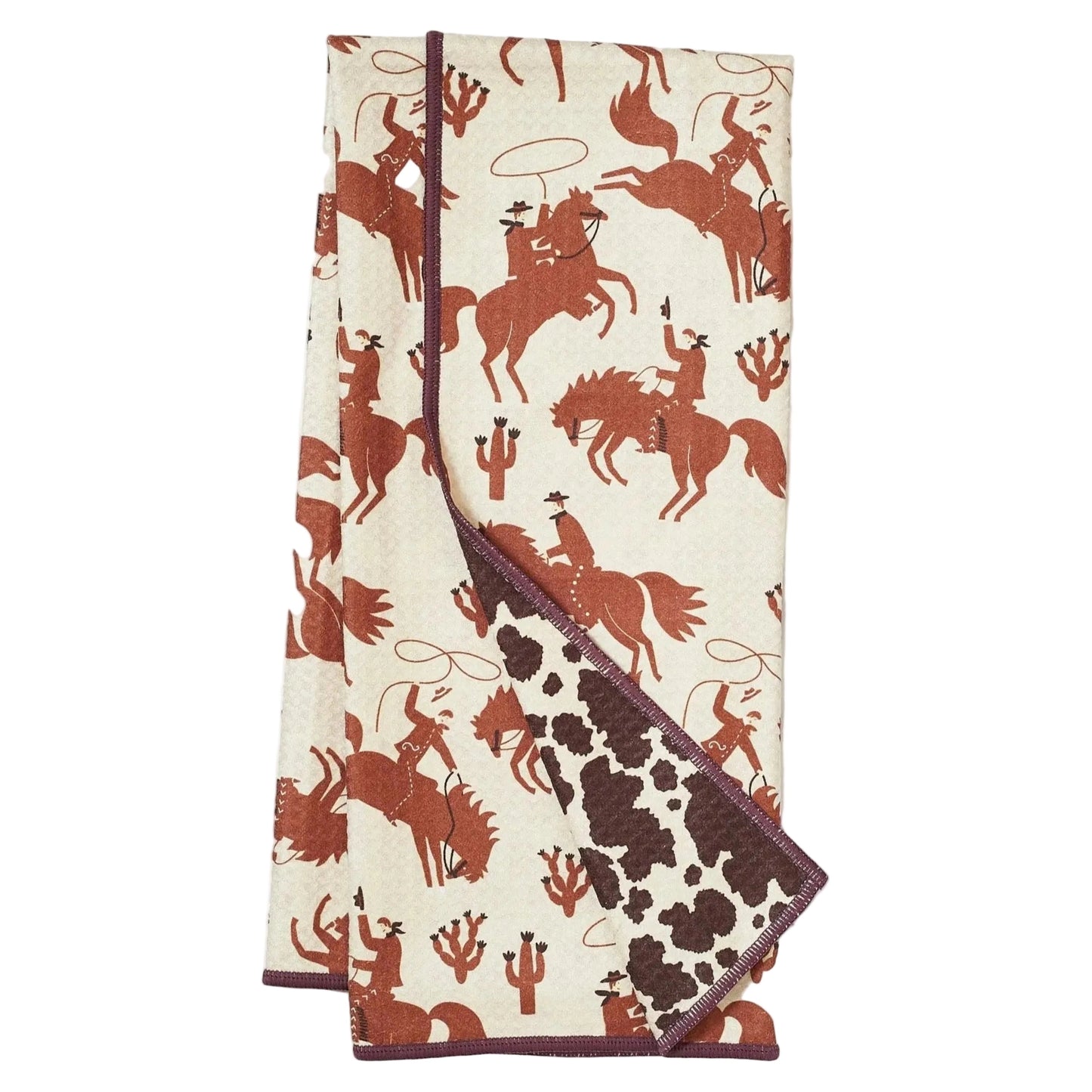 Once Again Home Anywhere Towel, Reversible: Rodeo, Coffee