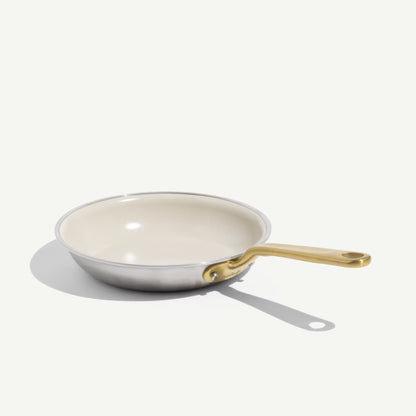 MADE IN® CeramiClad™ 2.0 Non-stick Fry Pan:  8", Antique Brass Handle