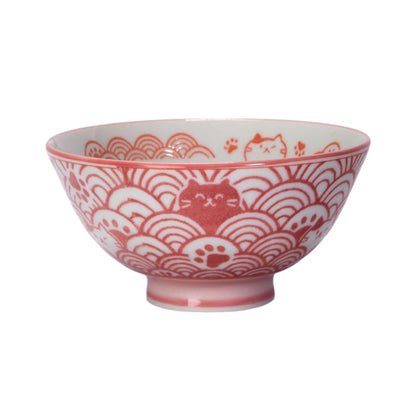 Urban Tokyo Bowl: 10 oz., Seikaiha Neko Cats
