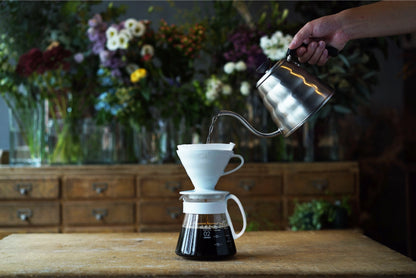 Hario V60 Ceramic Pour Over Coffee 02 Set: White