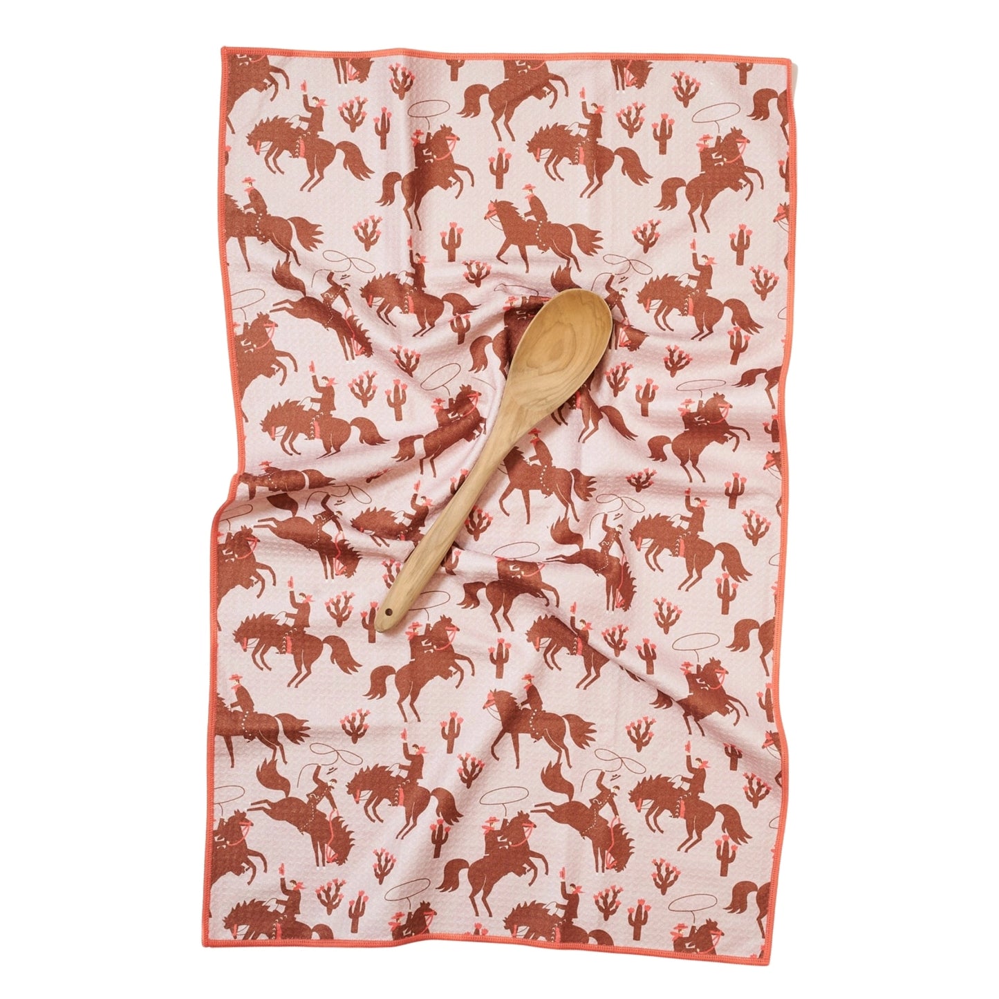 Once Again Home Anywhere Towel, Reversible: Rodeo, Coral