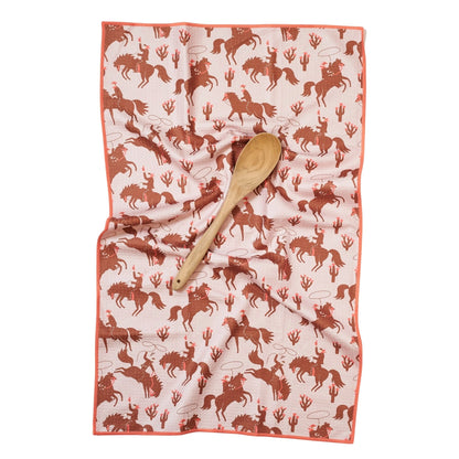 Once Again Home Anywhere Towel, Reversible: Rodeo, Coral
