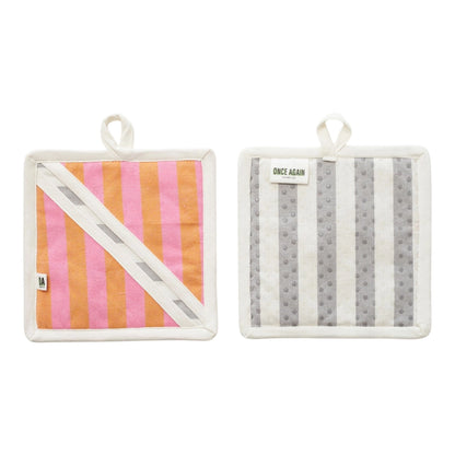 Once Again Home re:heat Potholders (Set of 2): Grey