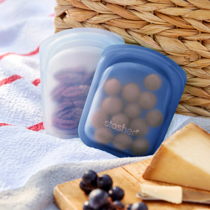 Stasher Pocket (Set of 2): Clear + Deep Ocean