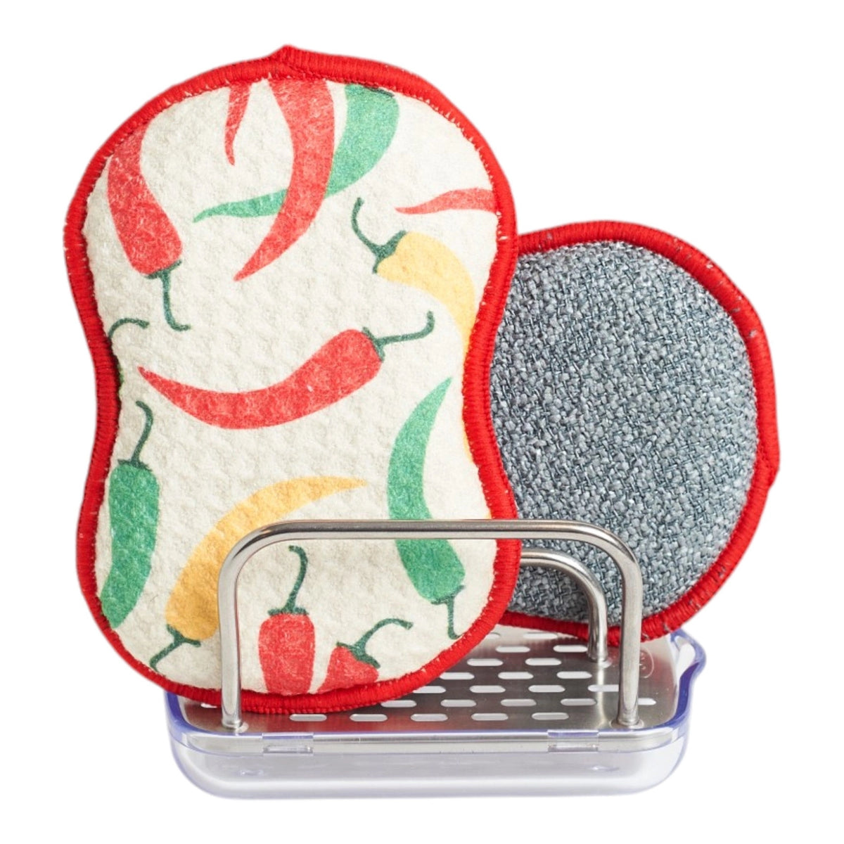 Once Again Home Sponges (Set of 3): Chili Peppers, Antique White
