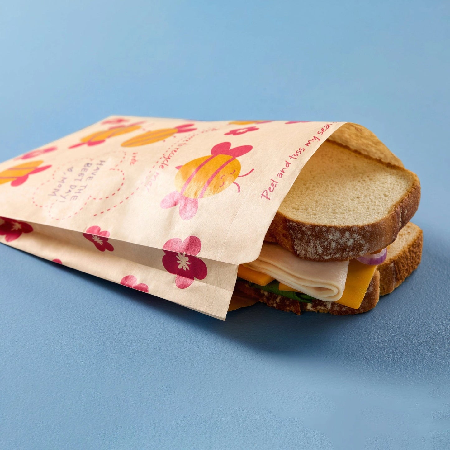 Stasher Recyclable Paper Sandwich Bags (50-count): Bee