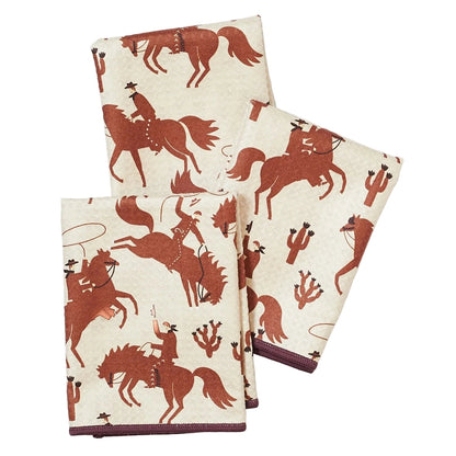 Once Again Home Mighty Mini Towels (Set of 3): Rodeo, Coffee