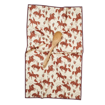 Once Again Home Anywhere Towel, Reversible: Rodeo, Coffee