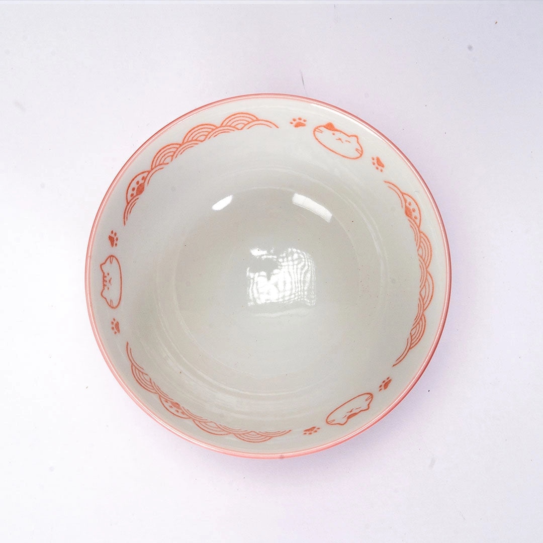 Urban Tokyo Bowl: 10 oz., Seikaiha Neko Cats
