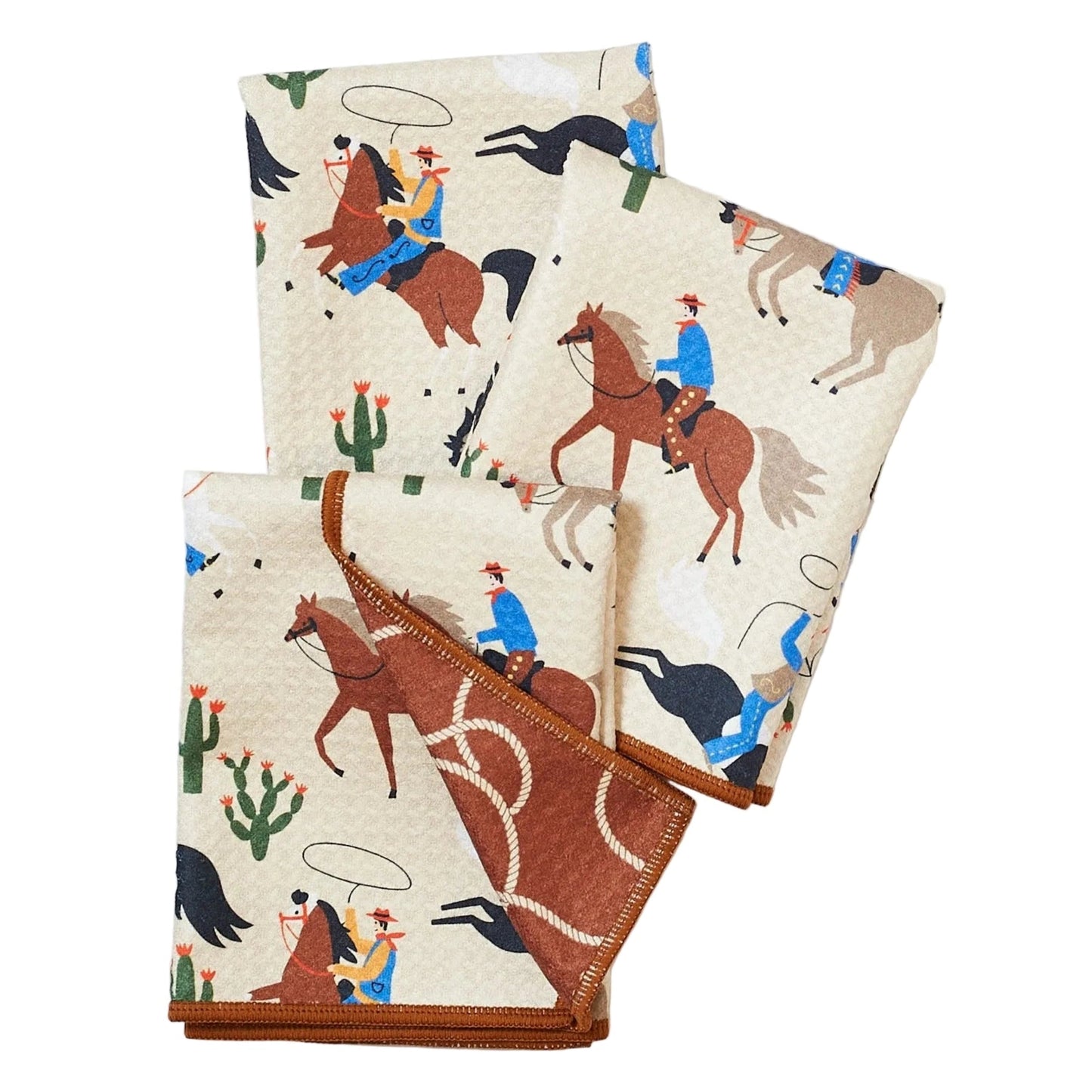 Once Again Home Mighty Mini Towels (Set of 3): Rodeo, Multi