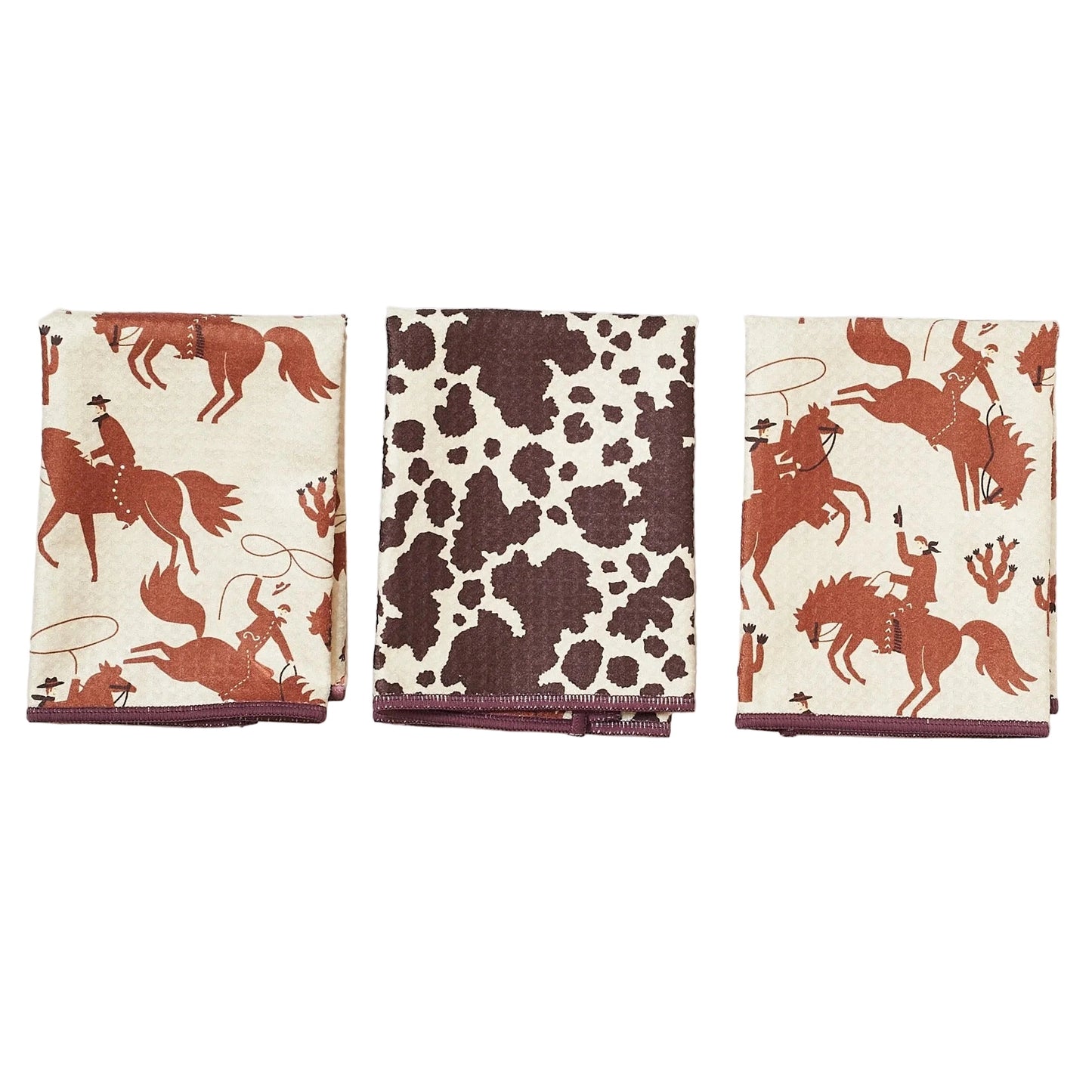 Once Again Home Mighty Mini Towels (Set of 3): Rodeo, Coffee