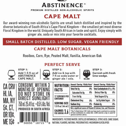 Abstinence Spirits NA Whiskey Alternative