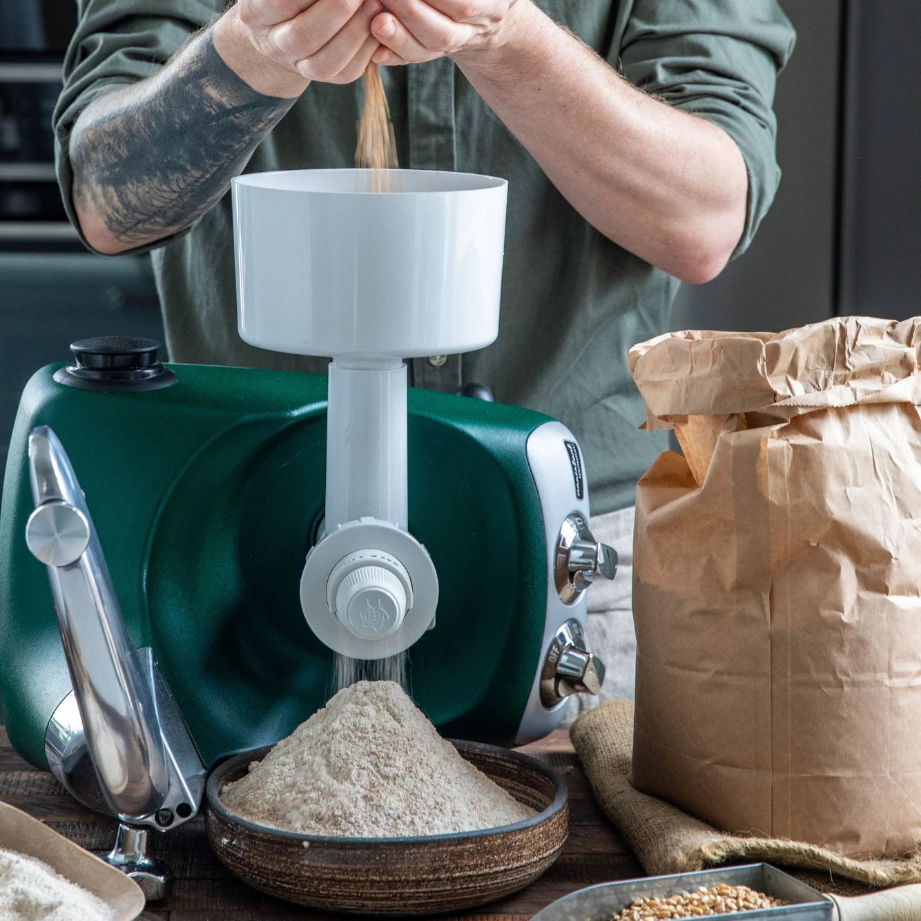 Ankarsrum Stand Mixer Attachment: Grain Mill