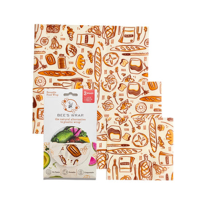 Bee's Wrap: Assorted Set of 3 (S,M,L), Bakery Lane