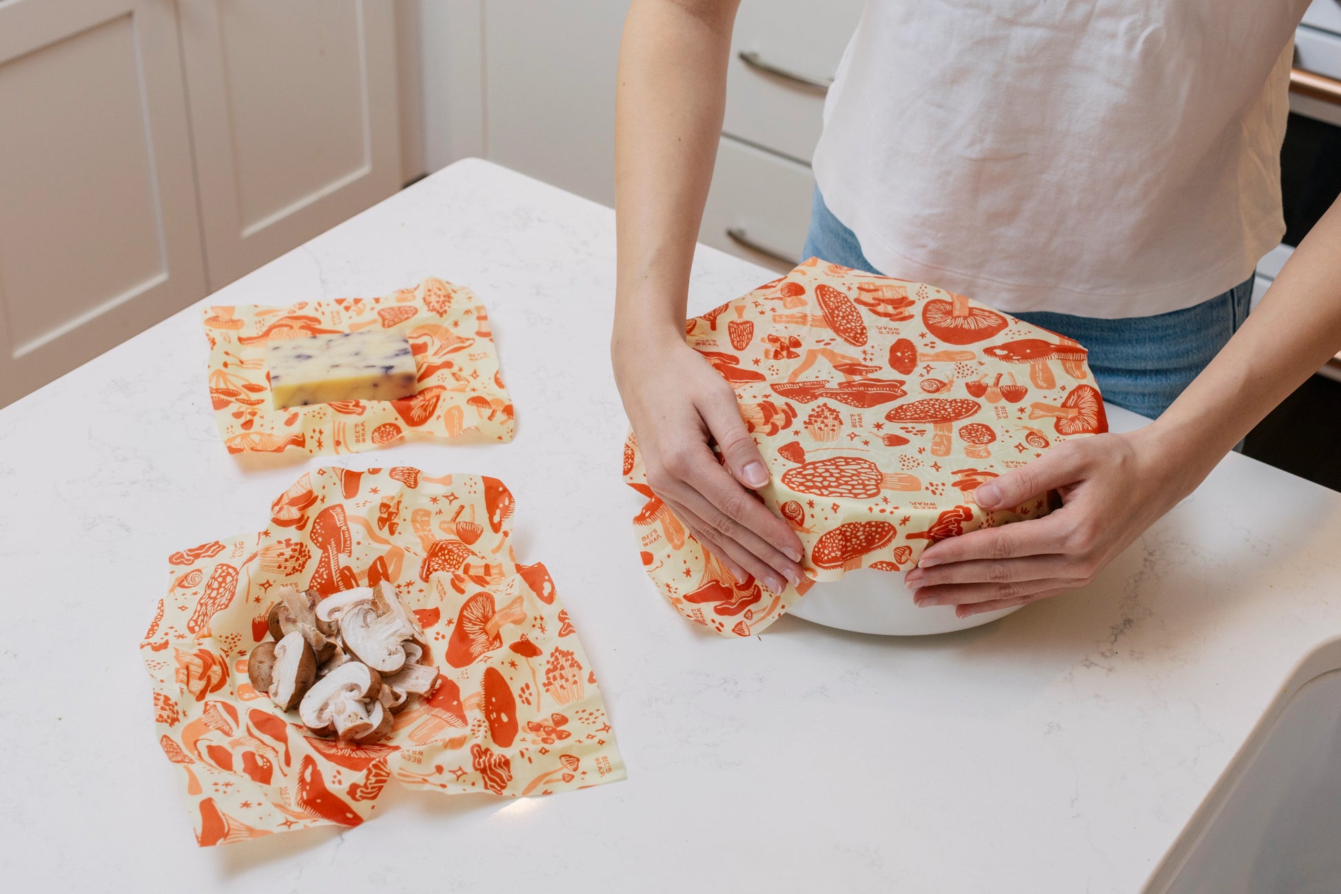 Bee's Wrap: Assorted Set of 3 (S,M,L), Mushroom Magic