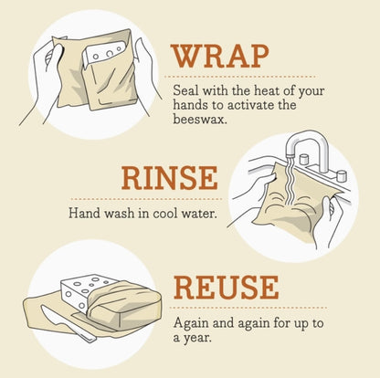 Bee's Wrap: Assorted Set of 3 (S,M,L), Mushroom Magic