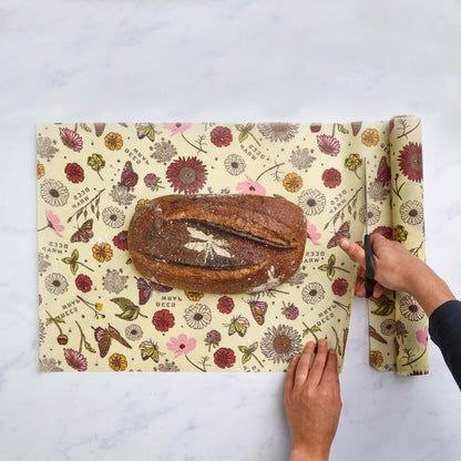 Bee's Wrap Cut-To-Size Roll: Meadow Magic