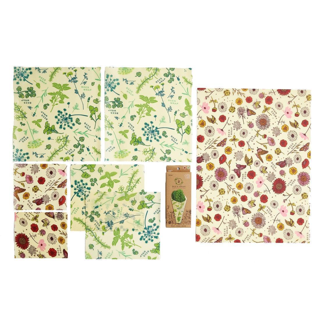 Bee's Wrap Plant Based Wraps: Variety Pack (Set of 7)