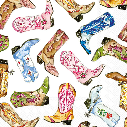 Boston International Cocktail Napkins: Boot Scootin'